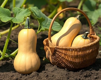 Waltham Butternut Squash Heirloom Seed, Sweet Nutty Flavor