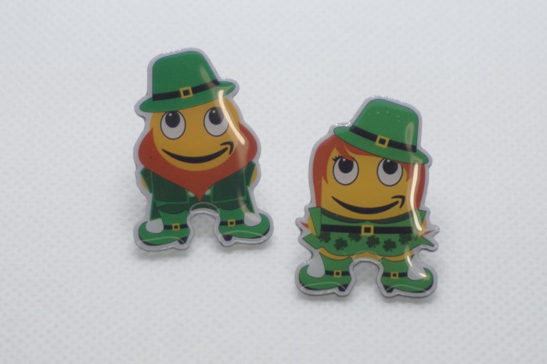 Amazon Peccy St. Patrick's Day Leprechaun Lot of 2 Employee Vest Pin - Etsy