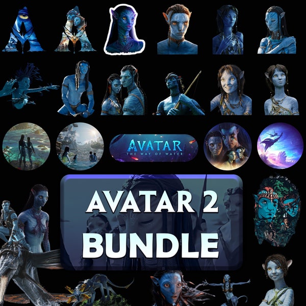 Avatar 2 PNG BUNDLE | Printable 36 PNG Pack | Avatar 2 the way of water Clipart | Instant Download | Transparent Backgrounds | Bundle