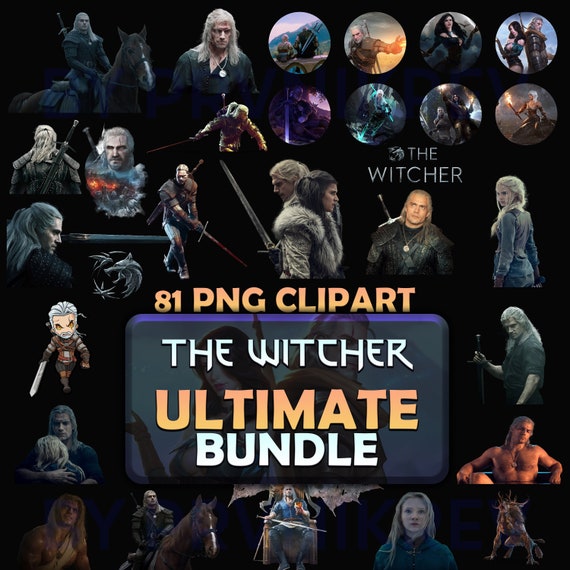 The Witcher ULTIMATE Png Bundle Printable 81 PNG Pack the