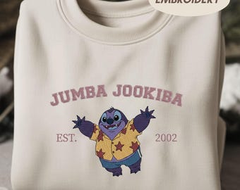 Sudadera bordada de Jumba Jookiba, camiseta con personajes de Lilo y Stitch, camiseta familiar con viaje a Disneyland