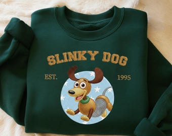 Sudadera bordada de Toy Story de Slinky (1995), camiseta de Toy Story de Disney, sudadera con capucha con perro adorable