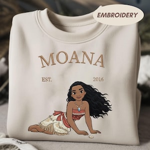Embroidered Moana Est 2016 Sweatshirt, Disney Girl Trip Outfit