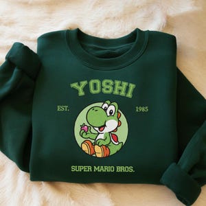 Broderad Yoshi-tröja, Nintendo Mario Bros-present, Universum-familjetröja