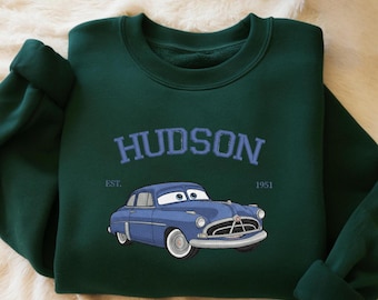 Besticktes Doc Hudson Sweatshirt, Radiator Springs Doc Hudson Rundhalsausschnitt
