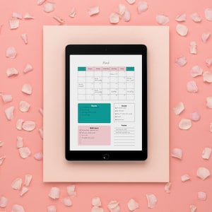 Simple Pink and Green 2023 Planner - Monthly Planner - Daily Planner - Printable Digital Planner and Calendar