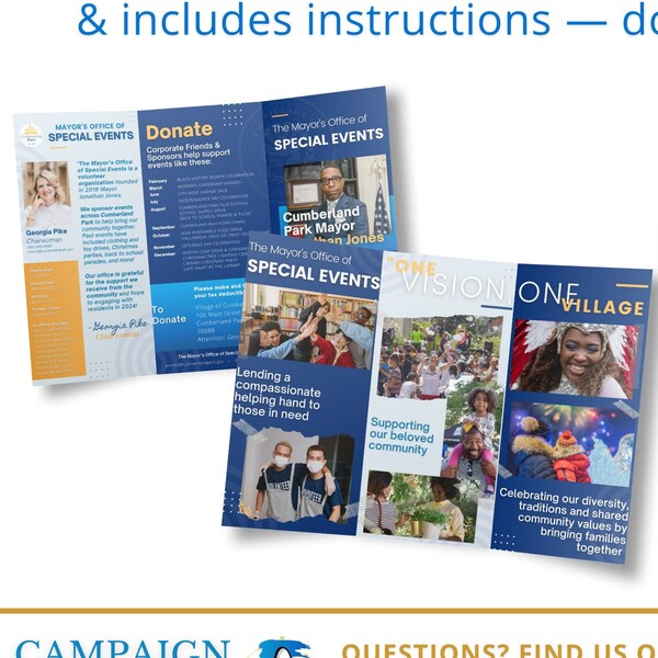 Campaign Brochure Template Etsy
