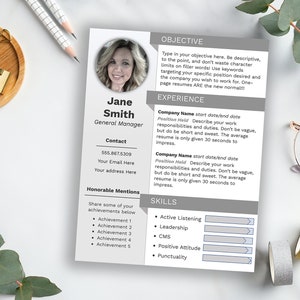 Resume Template, Resume Template Word, Resume with Photo, Resume with Cover Letter, Professional Resume, CV Template, CV, Modern Resume Word