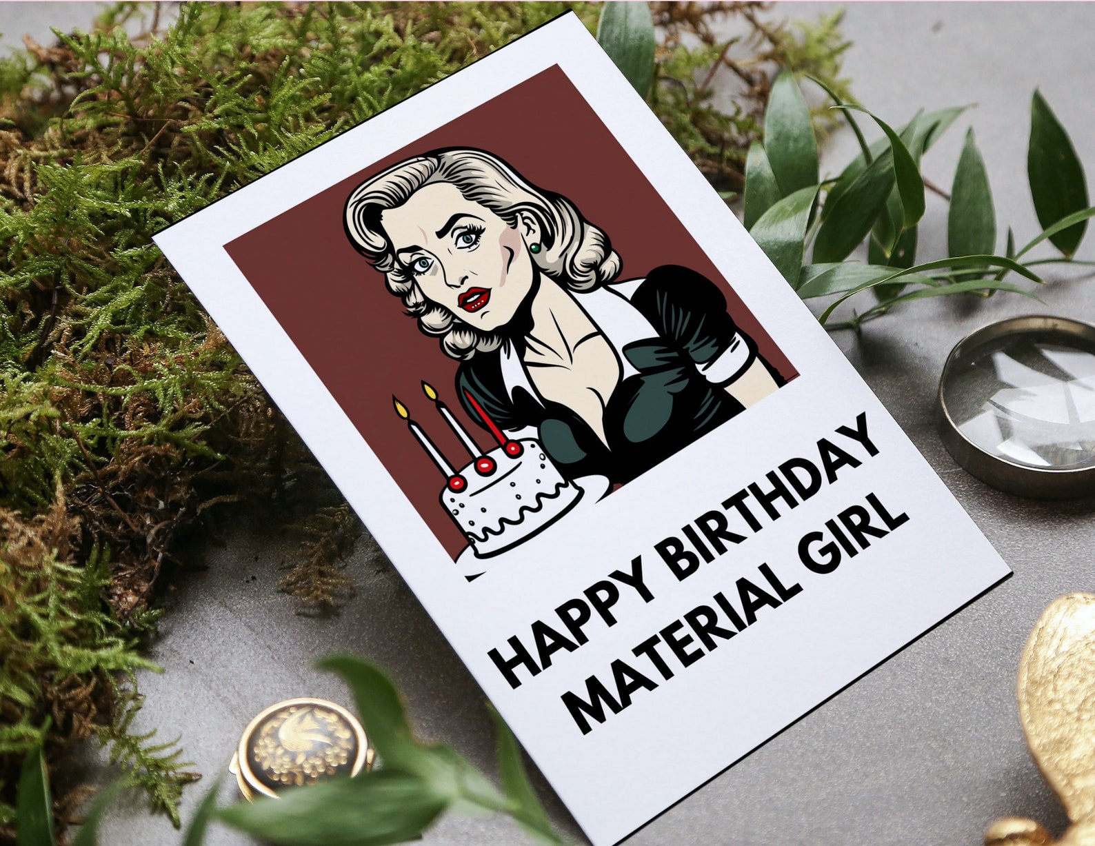 Madonna Birthday Card Material Girl Girlfriend Romantic Card - Etsy
