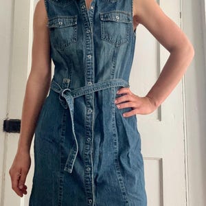 Vintage Denim Dress, Vintage Blue Jean Dress, Vintage Denim Ralph Lauren Dress Size 6