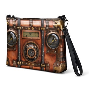 Steampunk bag, Science fiction gift, Crossbody bag, Small Bag, Cyberpunk bag, Hand bag, Printed bag, Shoulder bag for women, Wrist bag