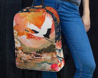 Laptoptas voor vrouwen, kleurrijke rugzak, reistas, waterbestendig, rugzak voor vrouwen, studententas, werktas, universiteit, Chinese tas, Japan