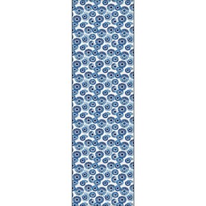 Shibori Fabric, Japanese style, Blue and Cream Pure Cotton for Sewing Crafts, Textile Pattern Design, Apparel, Tablecloth, Clothes, Bedding 54'' × 180''