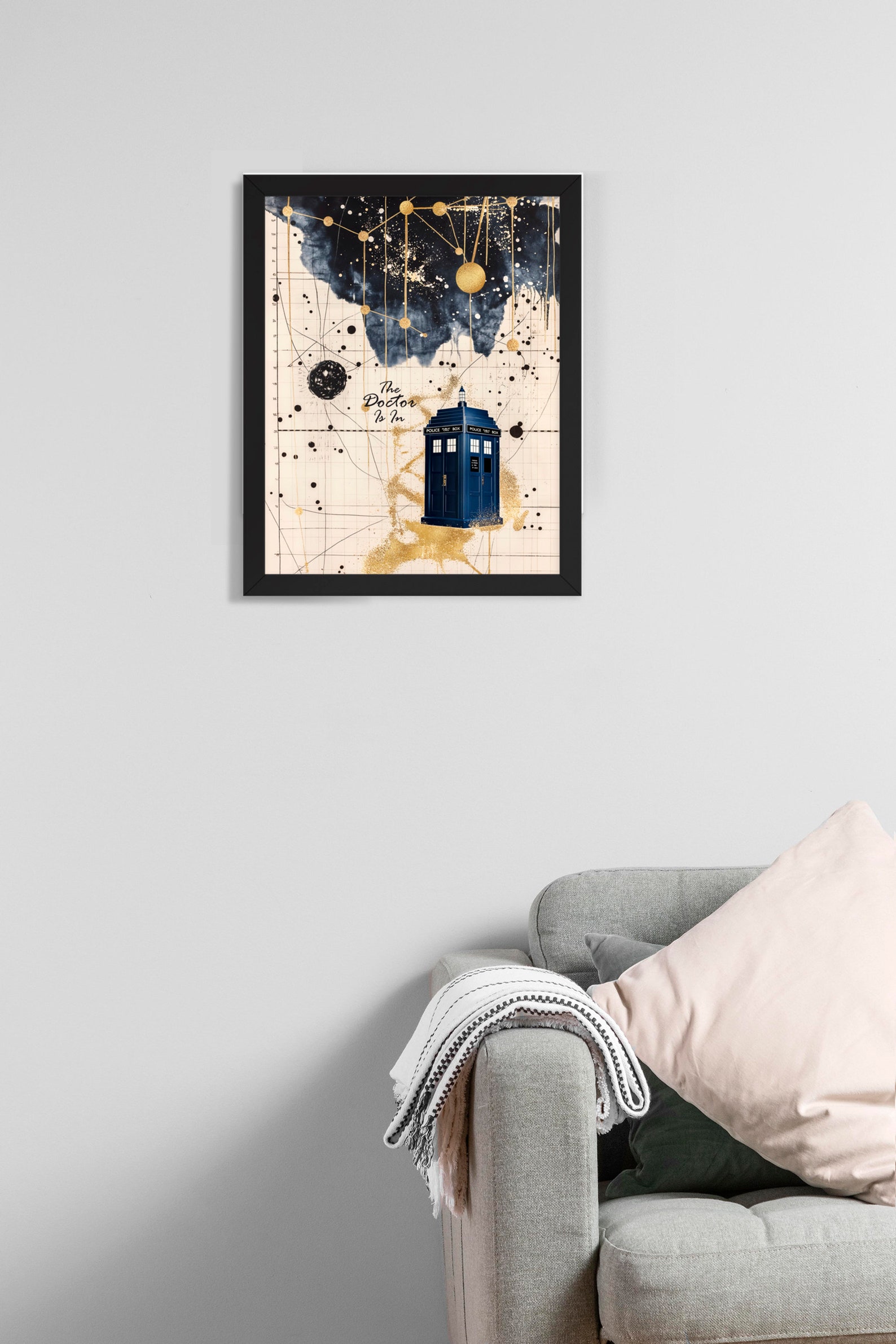 Doctor Who Gift, Tardis Framed Picture, Bedroom Print, Geek Gift, Sci ...