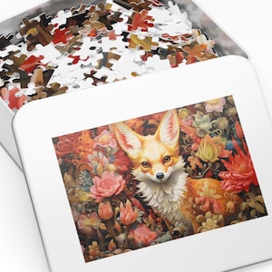 Puzzle 1000, Fuchs Liebhaber Geschenk, Puzzle Blumen, Puzzle für Erwachsene, Kinderpuzzle 252 / 500 / 1000-Teile