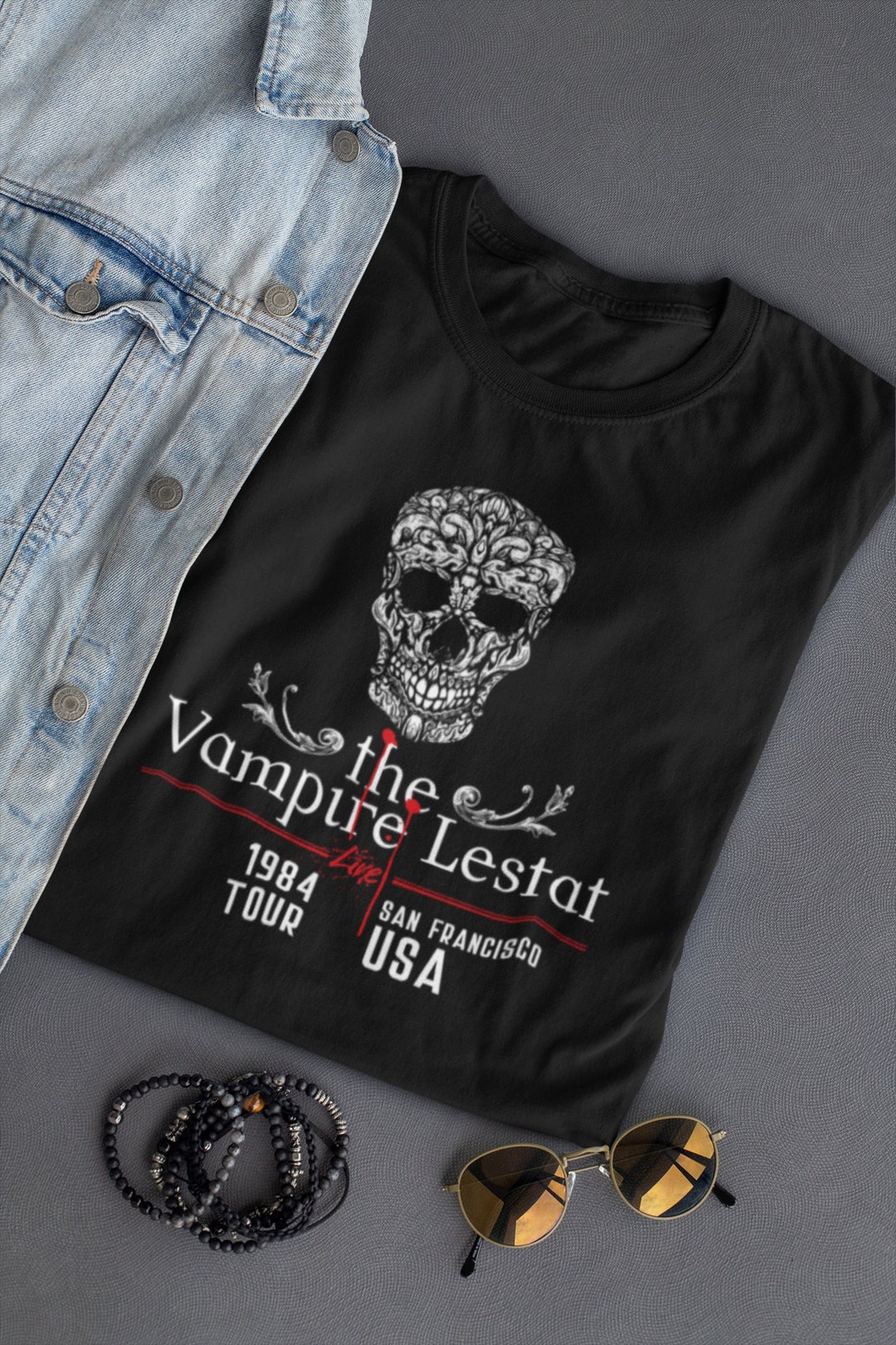 White Vampire Crewneck T-Shirt main image 0