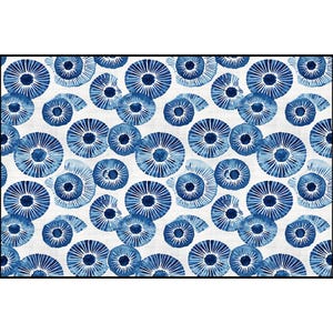 Shibori Fabric, Japanese style, Blue and Cream Pure Cotton for Sewing Crafts, Textile Pattern Design, Apparel, Tablecloth, Clothes, Bedding 54'' × 36''