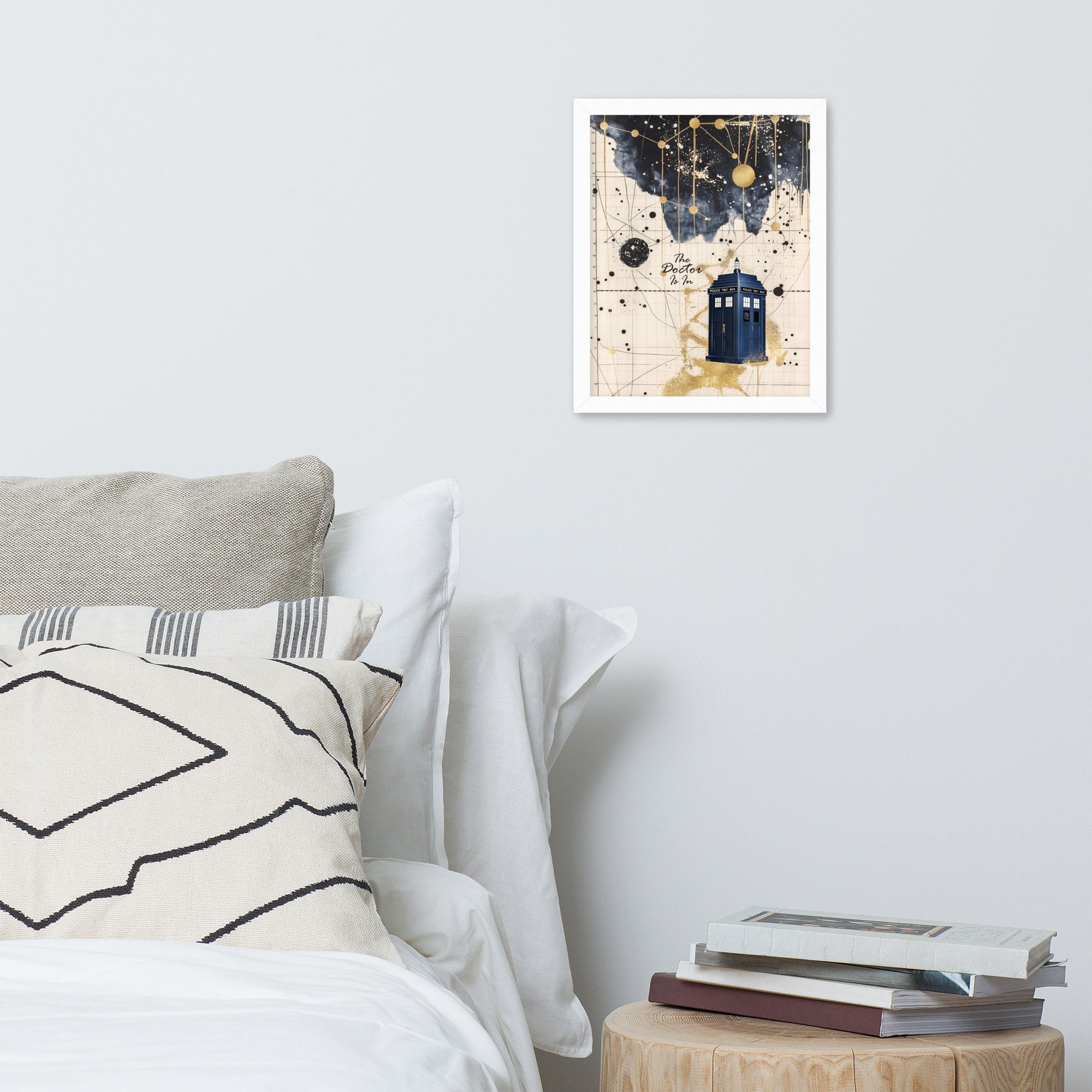Doctor Who Gift, Tardis Framed Picture, Bedroom Print, Geek Gift, Sci ...