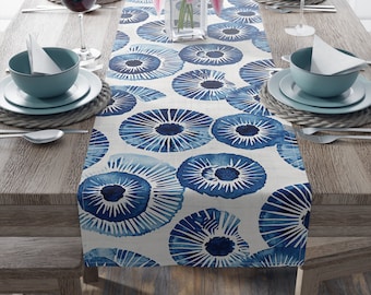 ネイビーブルーの花柄テーブルランナー Amazon.co.jp: テーブルランナー タートル 花柄 ネイビーブルー