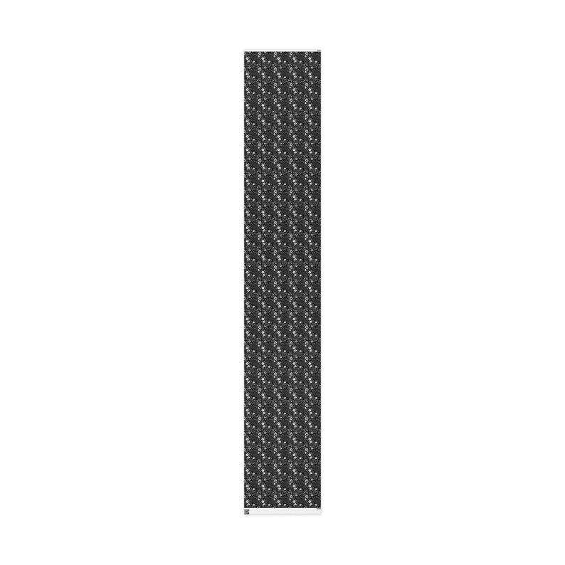 Goth Wrapping Paper, Black and white wrap paper, Gift wrapping paper, Raven gift wrapping, Present wrapping paper, Gift paper roll, Flowers 30" x 180"