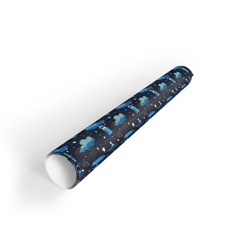 Doctor Who Gifts, Tardis wrap paper, Christmas gift wrapping, Gift wrapping paper, Sci Fi gift, Whovian gift, Geek gift, Wrap paper roll image 4