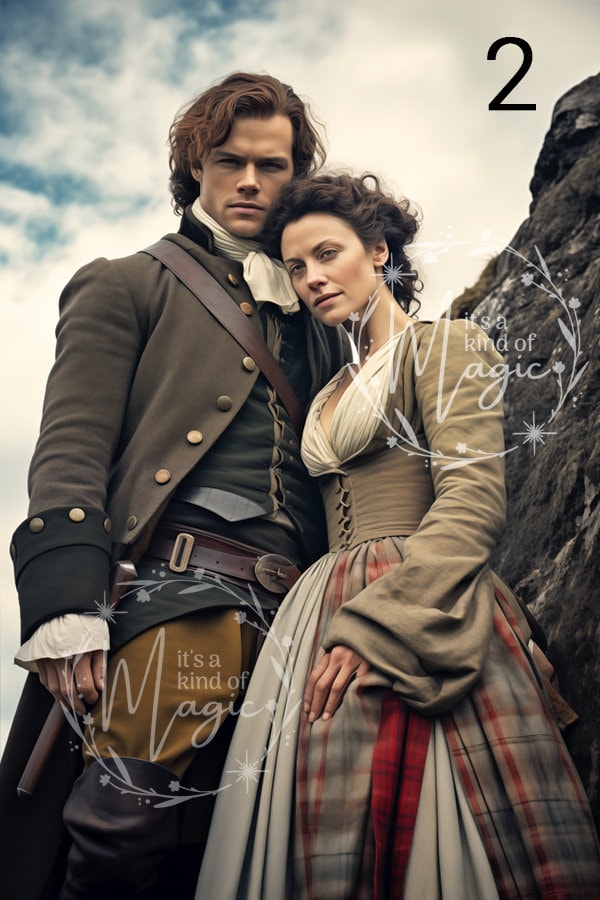 Couple Portrait, Outlander Gift, Unique Wedding Gift, Personalized ...