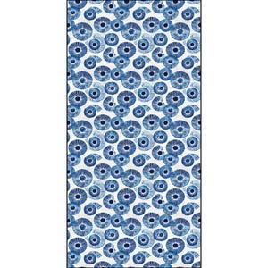 Shibori Fabric, Japanese style, Blue and Cream Pure Cotton for Sewing Crafts, Textile Pattern Design, Apparel, Tablecloth, Clothes, Bedding 54'' × 108''
