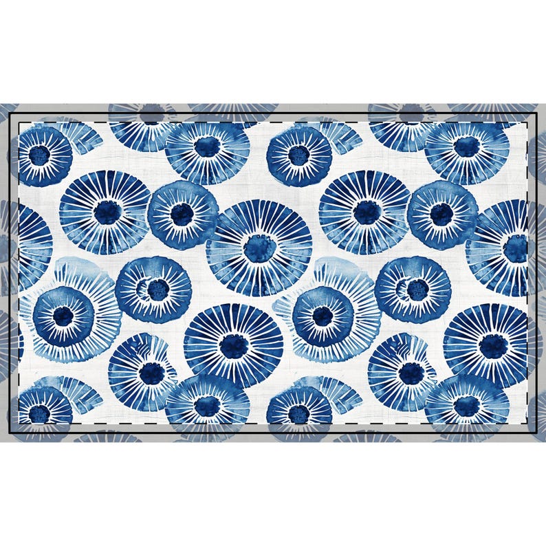 Shibori Fabric, Japanese style, Blue and Cream Pure Cotton for Sewing Crafts, Textile Pattern Design, Apparel, Tablecloth, Clothes, Bedding 29'' × 18''