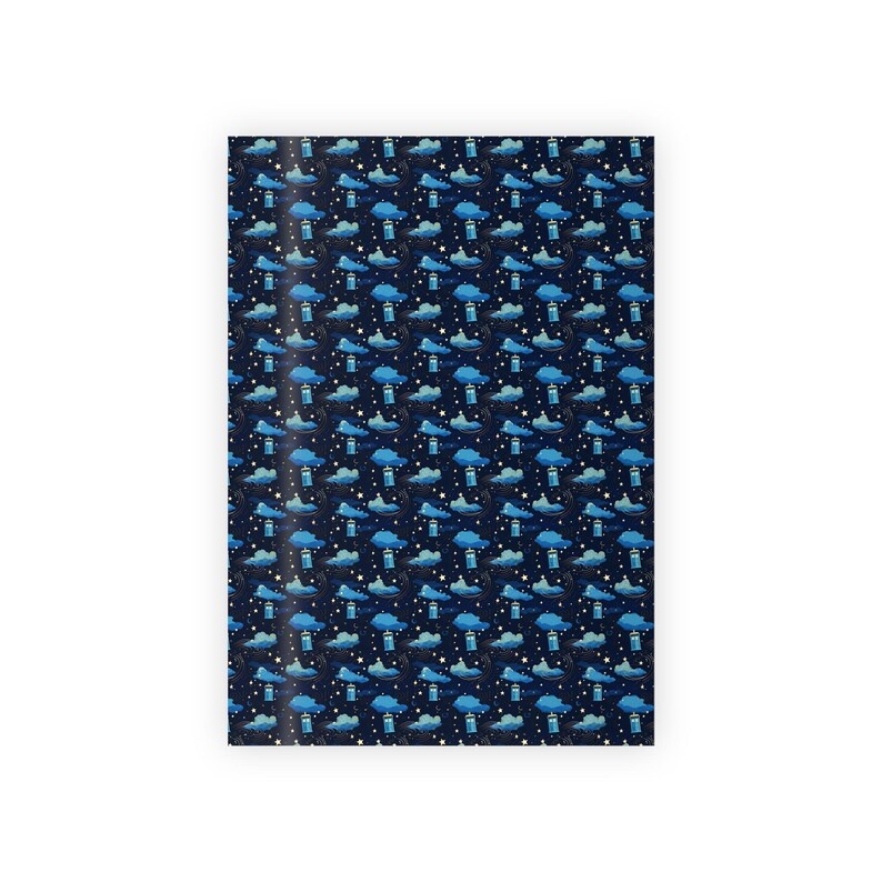 Doctor Who Gifts, Tardis wrap paper, Christmas gift wrapping, Gift wrapping paper, Sci Fi gift, Whovian gift, Geek gift, Wrap paper roll 28" x 39"