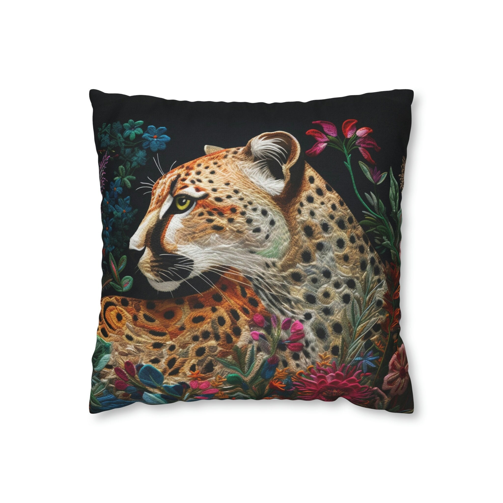 Throw pillow cover, Tropical pillow, Square pillowcase, Designer pillow, Boho pillow case, Decorative pillow, Tropical, Floral pillow cover