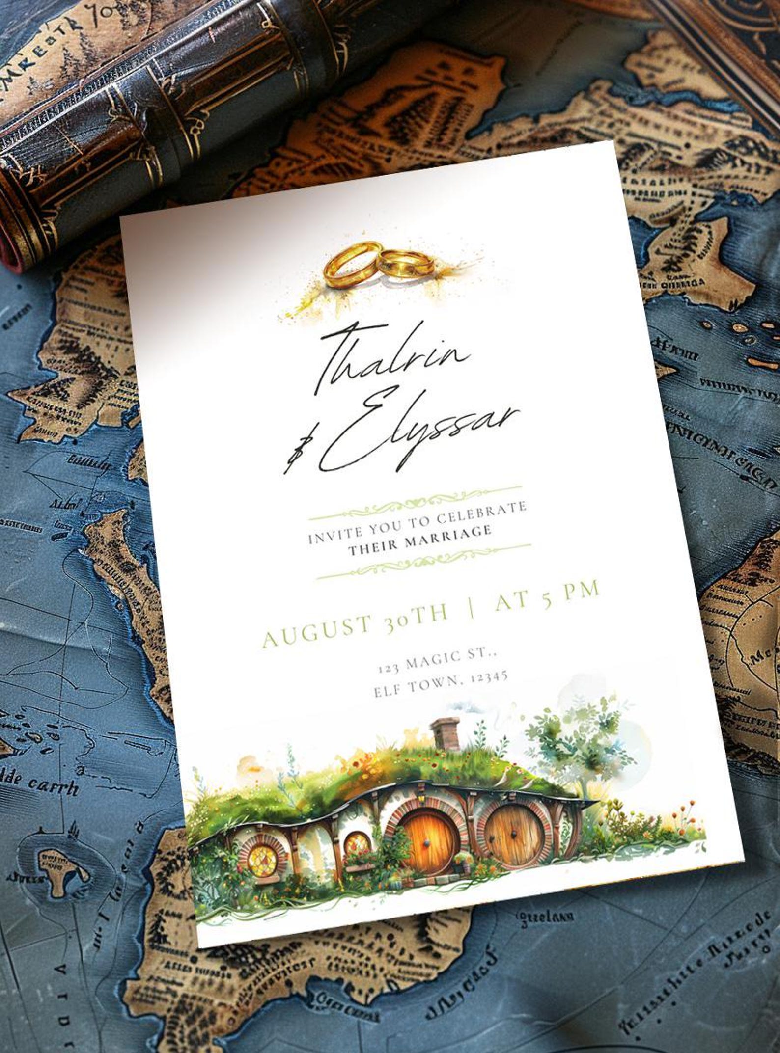 Fantasy Invite Design Fantasy Wedding, Wedding Invitation Template, Customized Wedding ...
