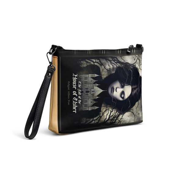 Gothic Bag, Edgar Allan Poe Gift, Book Lover Gift, Crossbody Bag