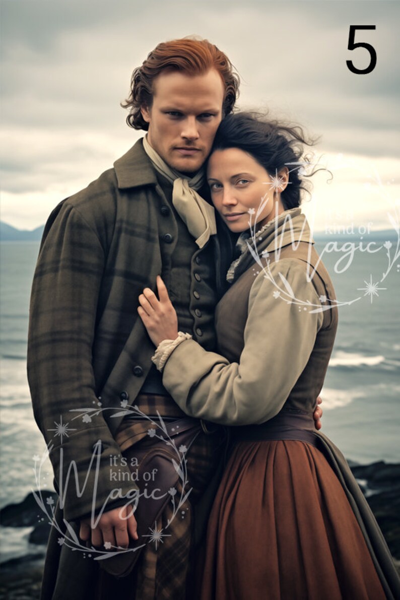 Couple Portrait, Outlander Gift, Unique Wedding Gift, Personalized ...
