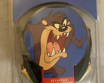 Tasmanian Devil Looney Tunes | Toshiba Stereo Headphones | Vintage