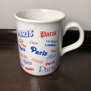 Coffee Cup | Tea Mug | Vintage Paris France Travel Souvenir | Made In England |