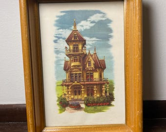 Victorian House by Alice Smith| print| framed| signed| vintage