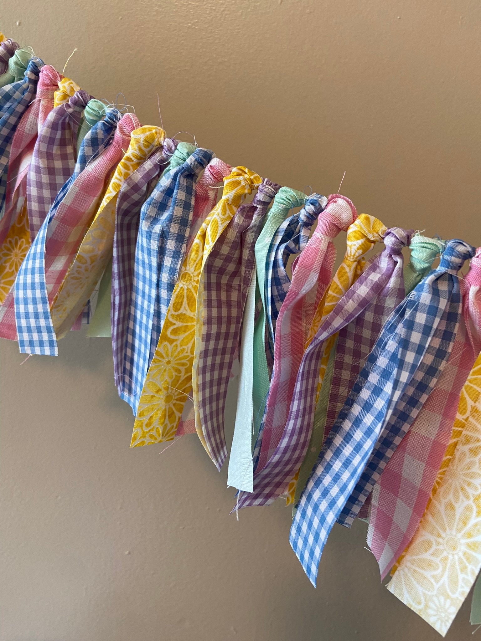 Spring Pastel Garland, Spring Garland, Fabric Garland, Easter ...
