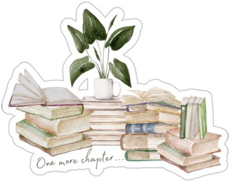 One More Chapter Book Sticker Plants and Books Bookish Stickers