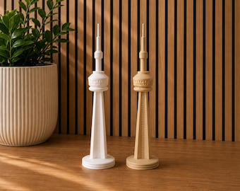 CN Tower 3D Printed Model | Toronto Skyline Landmark Souvenir | Canada Desk Decor & Gift | Travel Mentento | Minatures