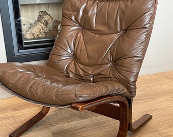 Siesta Chair Highback  - brown leather - Ingmar Relling