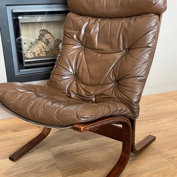 Siesta Chair Highback  - brown leather - Ingmar Relling