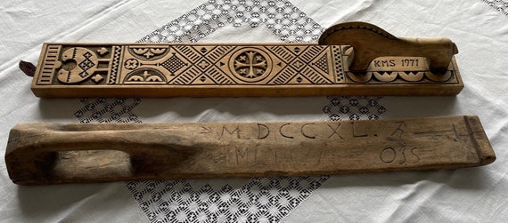 Mangle Board - Authentic Antique Tool - Farmhouse Home Decor - from 1740.  Rustic Antique