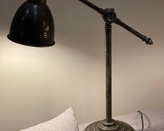 Desk Lamp -  Industrial - Adjustable Arm and Vintage Design - Rustic - Metal