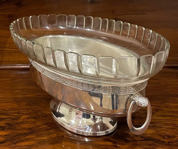 Jardinier  with Towed Glass - silverplated