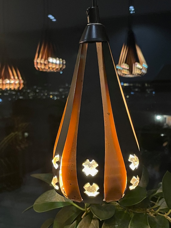 Droplet Pendant lights - Werner Schou.  Set with 4 pcs. Danish Design, Mid Century Modern, 1960s