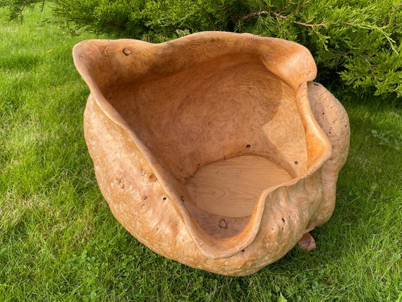Natural Root Bowl: Unique Centerpiece - Farmhouse Style
