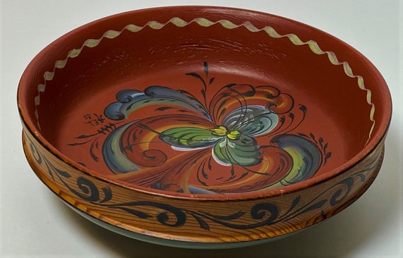 Rosepainted bowl - beer bowl, decorative and useful