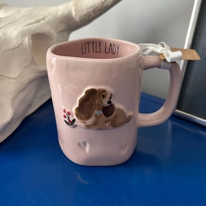 Rae Dunn Disney Lady and the Tramp Lady Little Lady Heart Pattern Mug