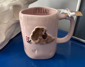 Rae Dunn Disney Lady and the Tramp Lady Little Lady Heart Pattern Mug