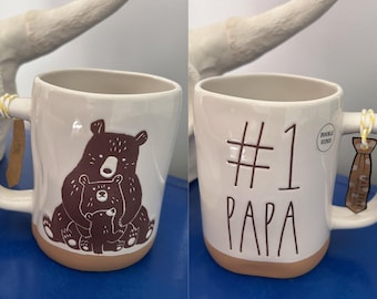 Rae Dunn #1 Papa Bear and Cubs Double Sided Mug